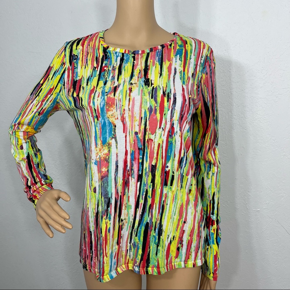 Prabal Gurung Dripping Colors Top